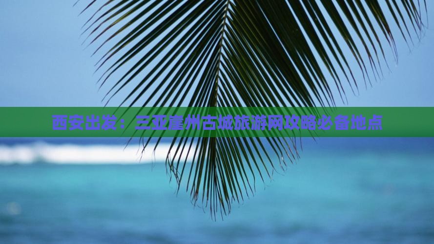西安出发：三亚崖州古城旅游网攻略必备地点
