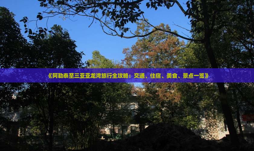 《阿勒泰至三亚亚龙湾旅行全攻略：交通、住宿、美食、景点一览》