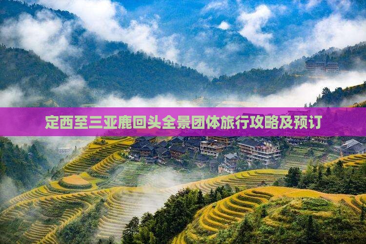定西至三亚鹿回头全景团体旅行攻略及预订