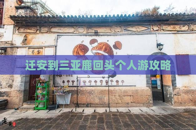 迁安到三亚鹿回头个人游攻略