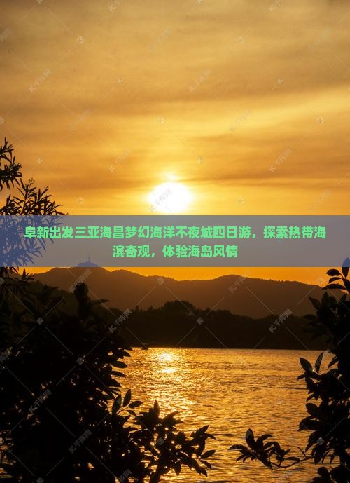 阜新出发三亚海昌梦幻海洋不夜城四日游，探索热带海滨奇观，体验海岛风情