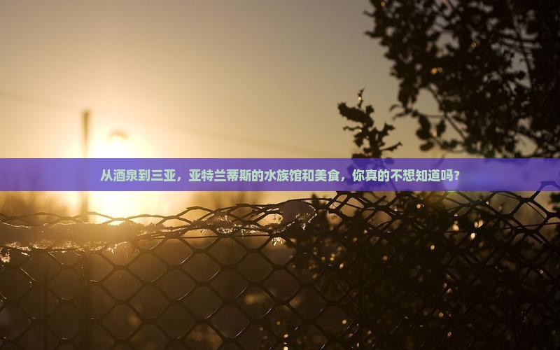 酒泉前往三亚亚特兰蒂斯水族馆旅游小吃