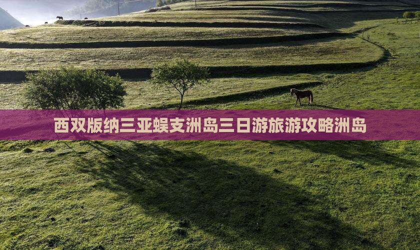 西双版纳去三亚蜈支洲岛三日游