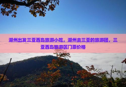 湖州出发三亚西岛旅游小吃