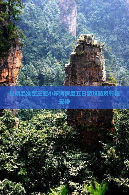 昆明出发至三亚小东海深度五日游攻略及行程安排