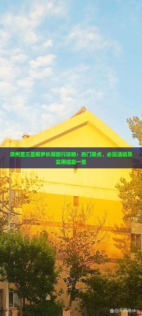 滨州至三亚椰梦长廊旅行攻略：热门景点、必玩活动及实用信息一览