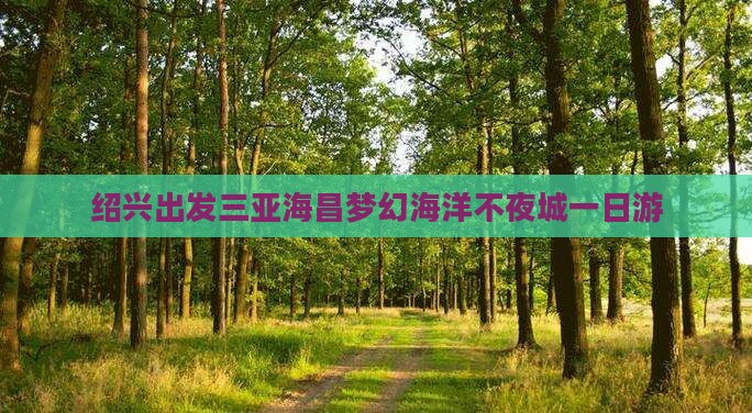 绍兴出发三亚海昌梦幻海洋不夜城一日游