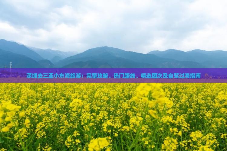 深圳去三亚小东海旅游：完整攻略、热门路线、精选团次及自驾过海指南