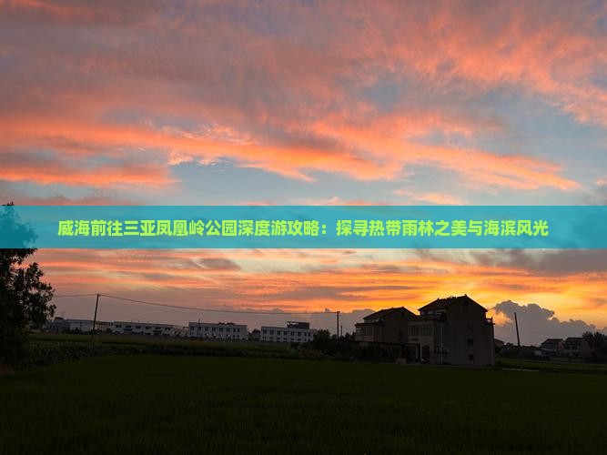 威海前往三亚凤凰岭公园深度游攻略：探寻热带雨林之美与海滨风光