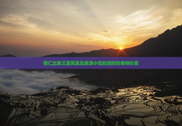 铜仁出发三亚凤凰岛旅游小吃航班时刻表特价票