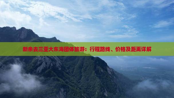 新余去三亚大东海团体旅游：行程路线、价格及距离详解