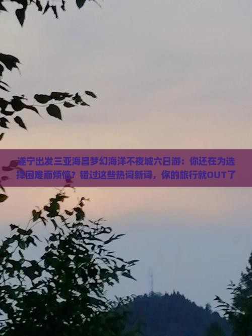遂宁出发三亚海昌梦幻海洋不夜城六日游