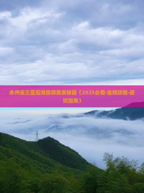 永州去三亚后海旅游小吃