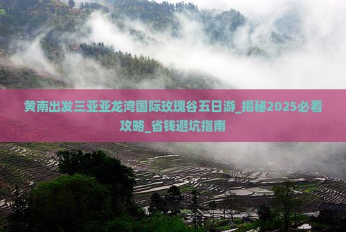 黄南出发三亚亚龙湾国际玫瑰谷五日游