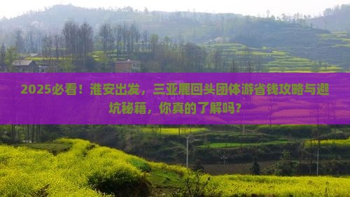 淮安前往三亚鹿回头团体旅游