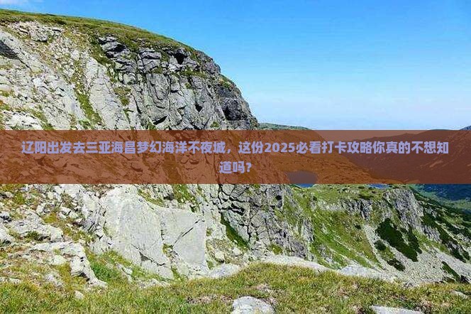 辽阳出发三亚海昌梦幻海洋不夜城旅游打卡点