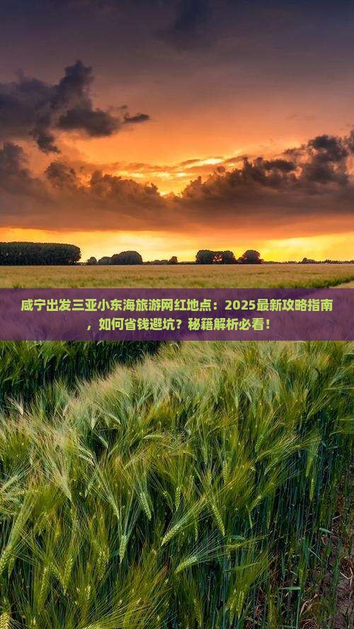 咸宁出发三亚小东海旅游网红地点