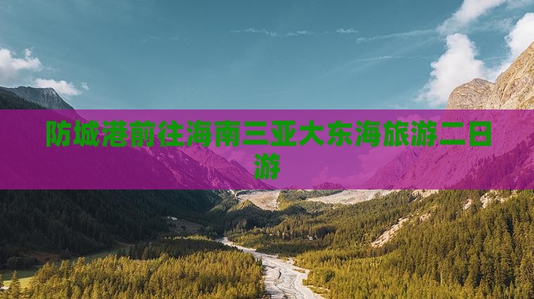 防城港去三亚大东海二日游