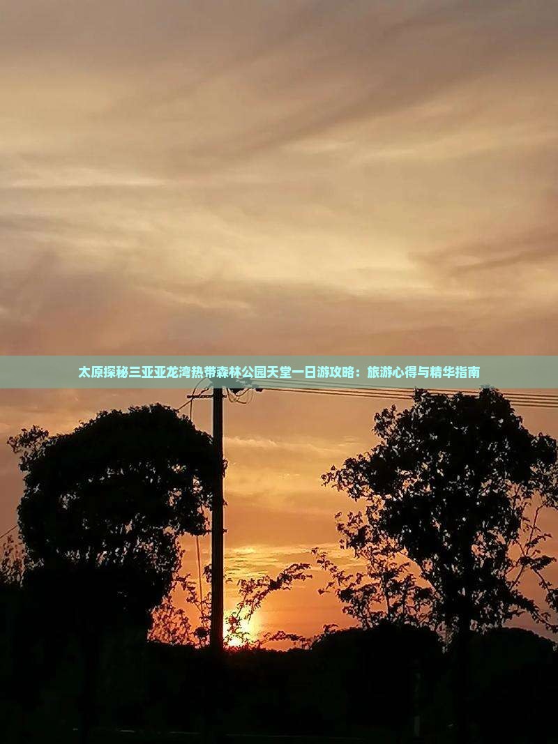 太原探秘三亚亚龙湾热带森林公园天堂一日游攻略：旅游心得与精华指南