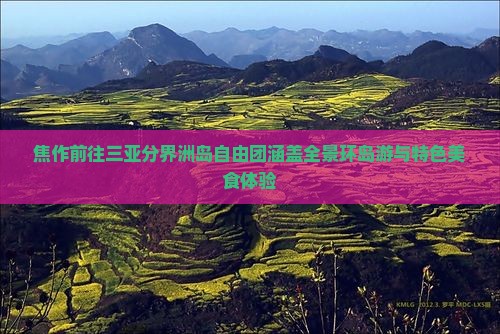 焦作前往三亚分界洲岛自由团涵盖全景环岛游与特色美食体验