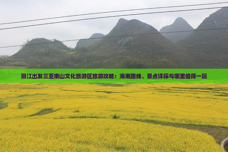 丽江出发三亚南山文化旅游区旅游攻略:海南路线、景点详探与哪里值得一玩 丽江出发三亚南山文化旅游区旅游攻略:海南路线、景点详探与哪里值得一玩