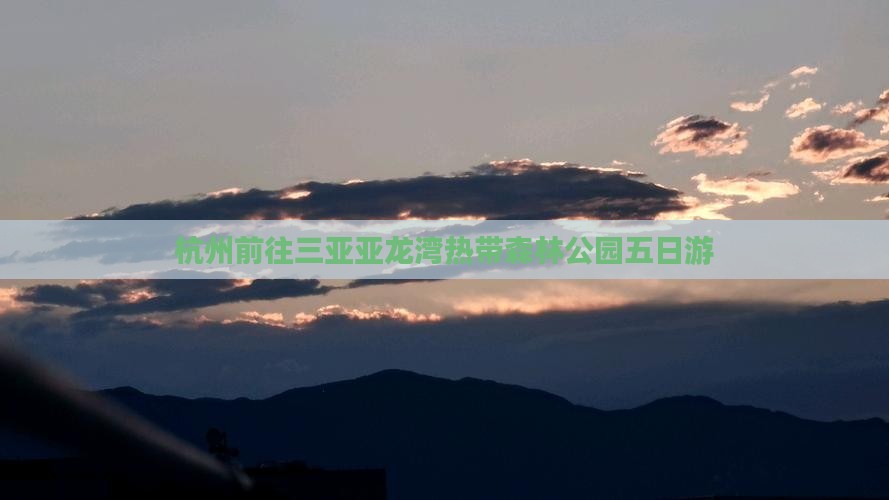 杭州前往三亚亚龙湾热带森林公园五日游