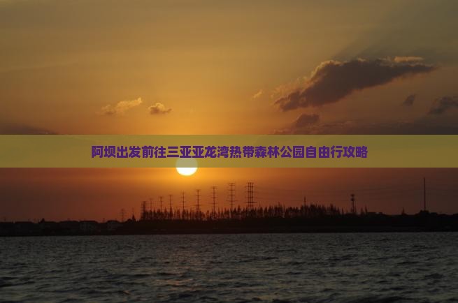 阿坝出发前往三亚亚龙湾热带森林公园自由行攻略