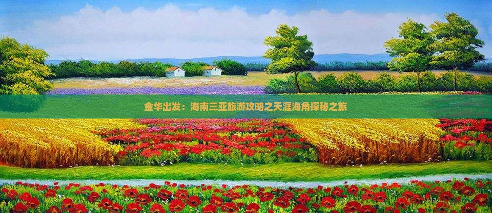 金华出发：海南三亚旅游攻略之天涯海角探秘之旅
