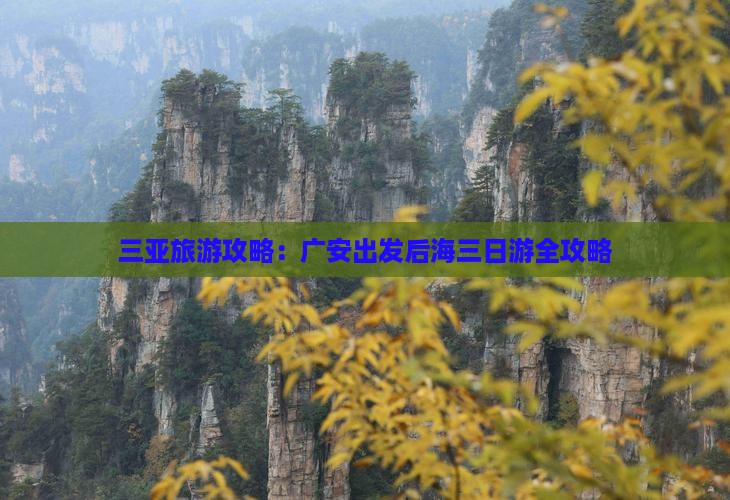 三亚旅游攻略：广安出发后海三日游全攻略