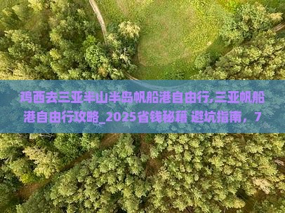 鸡西去三亚半山半岛帆船港自由行