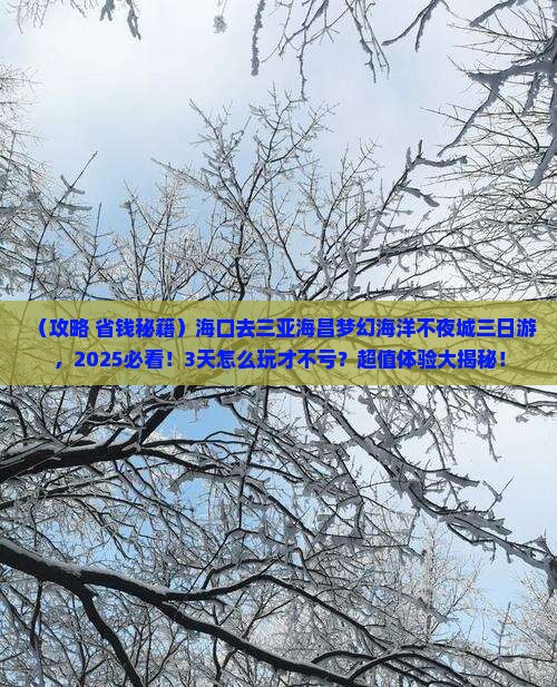 海口前往三亚海昌梦幻海洋不夜城三日游