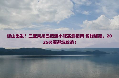 保山前往三亚呆呆岛旅游小吃