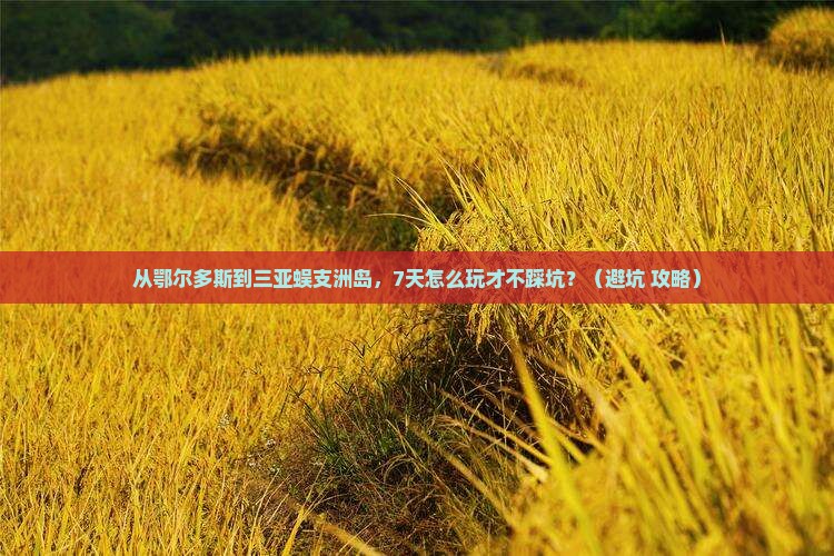 鄂尔多斯前往三亚蜈支洲岛七日游
