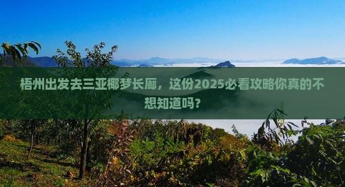 梧州去三亚椰梦长廊团体旅游