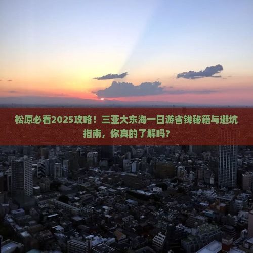 松原前往三亚大东海一日游