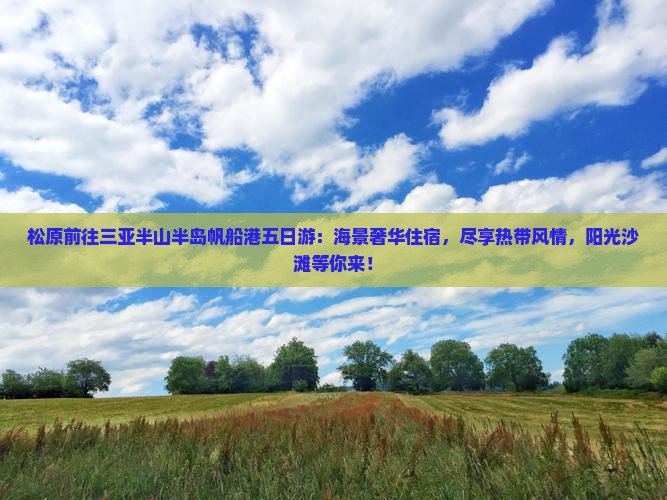 松原前往三亚半山半岛帆船港五日游