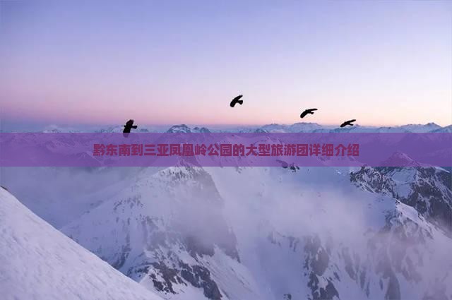 黔东南到三亚凤凰岭公园的大型旅游团详细介绍