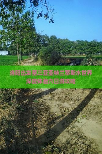 洛阳出发至三亚亚特兰蒂斯水世界深度体验六日游攻略