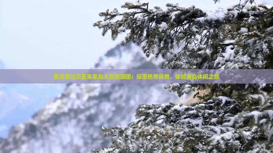 果洛前往三亚呆呆岛大型旅游团：探索热带风情，体验海岛休闲之旅