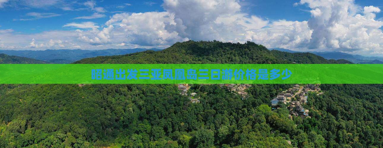 昭通出发三亚凤凰岛三日游价格是多少