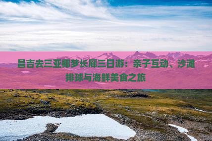昌吉去三亚椰梦长廊三日游：亲子互动、沙滩排球与海鲜美食之旅