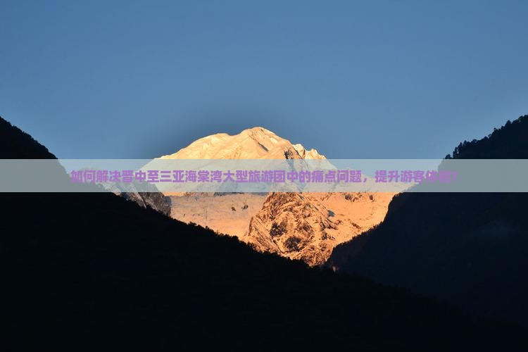 如何解决晋中至三亚海棠湾大型旅游团中的痛点问题，提升游客体验？