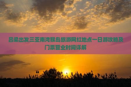 吕梁出发三亚南湾猴岛旅游网红地点一日游攻略及门票营业时间详解