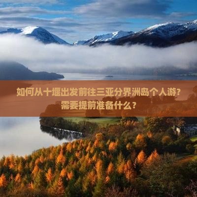 如何从十堰出发前往三亚分界洲岛个人游？需要提前准备什么？