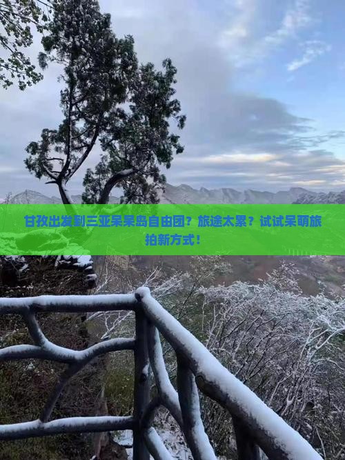 甘孜出发到三亚呆呆岛自由团？旅途太累？试试呆萌旅拍新方式！