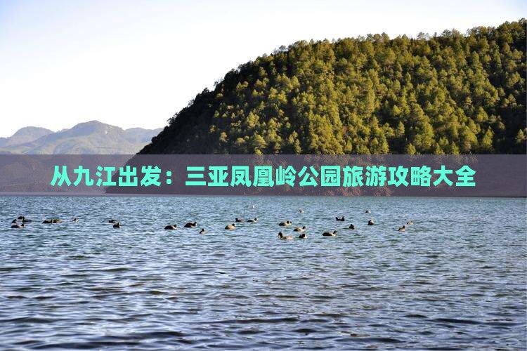 从九江出发：三亚凤凰岭公园旅游攻略大全