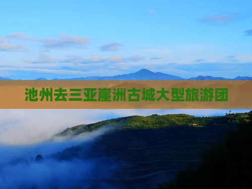 池州去三亚崖洲古城大型旅游团