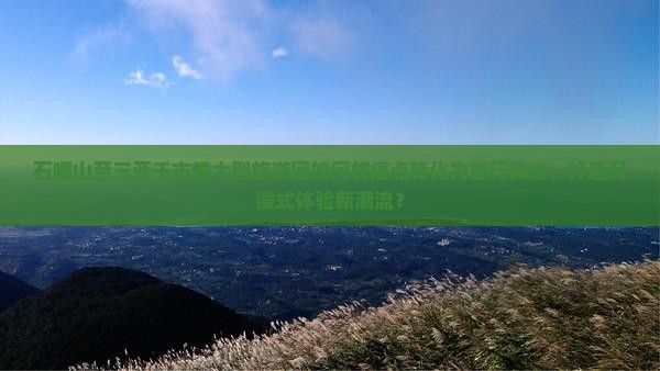 石嘴山至三亚千古情大型旅游团如何将痛点转化为旅行亮点，打造沉浸式体验新潮流？