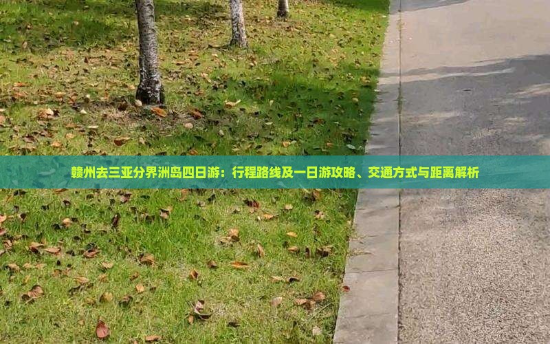赣州去三亚分界洲岛四日游：行程路线及一日游攻略、交通方式与距离解析