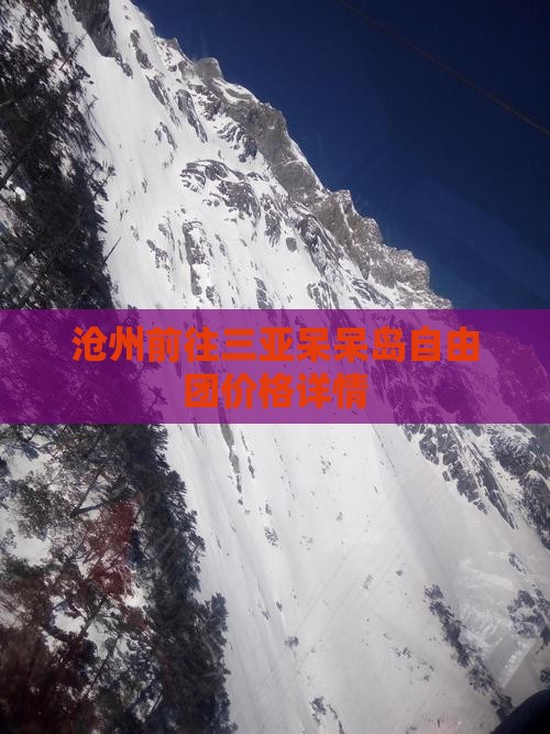 沧州前往三亚呆呆岛自由团价格详情 沧州前往三亚呆呆岛自由团价格详情